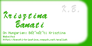 krisztina banati business card